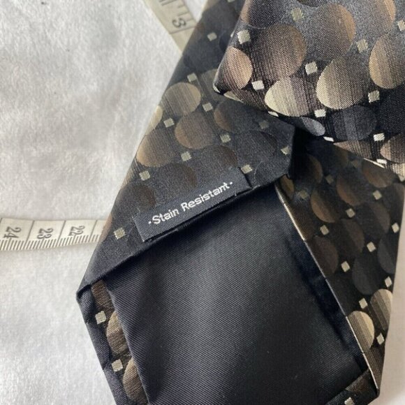 Van Heusen Neck Tie Mens 58”x4” Tiled Circles Multicolored 100% Silk - Picture 4 of 5